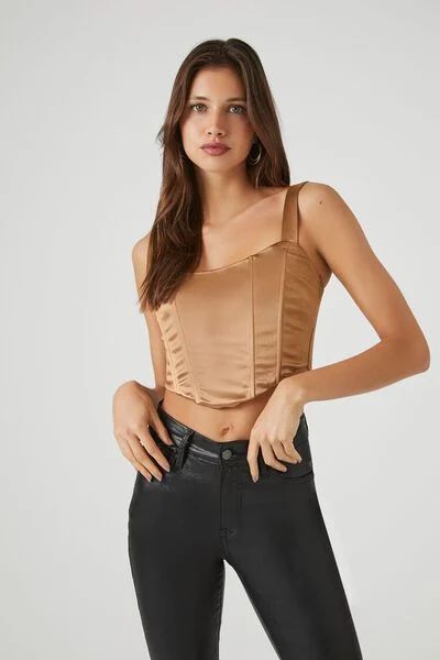 Metallic Corset Crop Top | Forever 21 | Forever 21 (US)