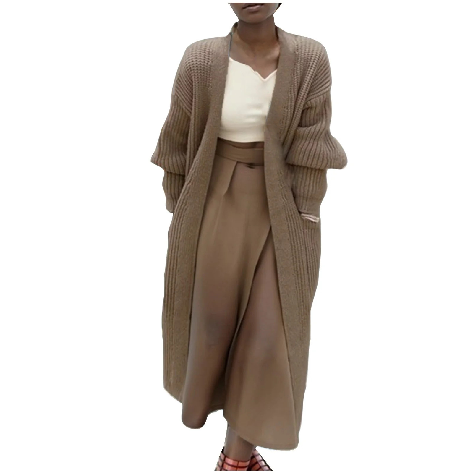 QUYUON Cardigan Sweater Discount Long Sleeve Sweater Cardigan Women Polyester Long Sleeve Cardiga... | Walmart (CA)