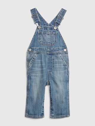 Baby 100% Organic Cotton Denim Overalls | Gap (US)