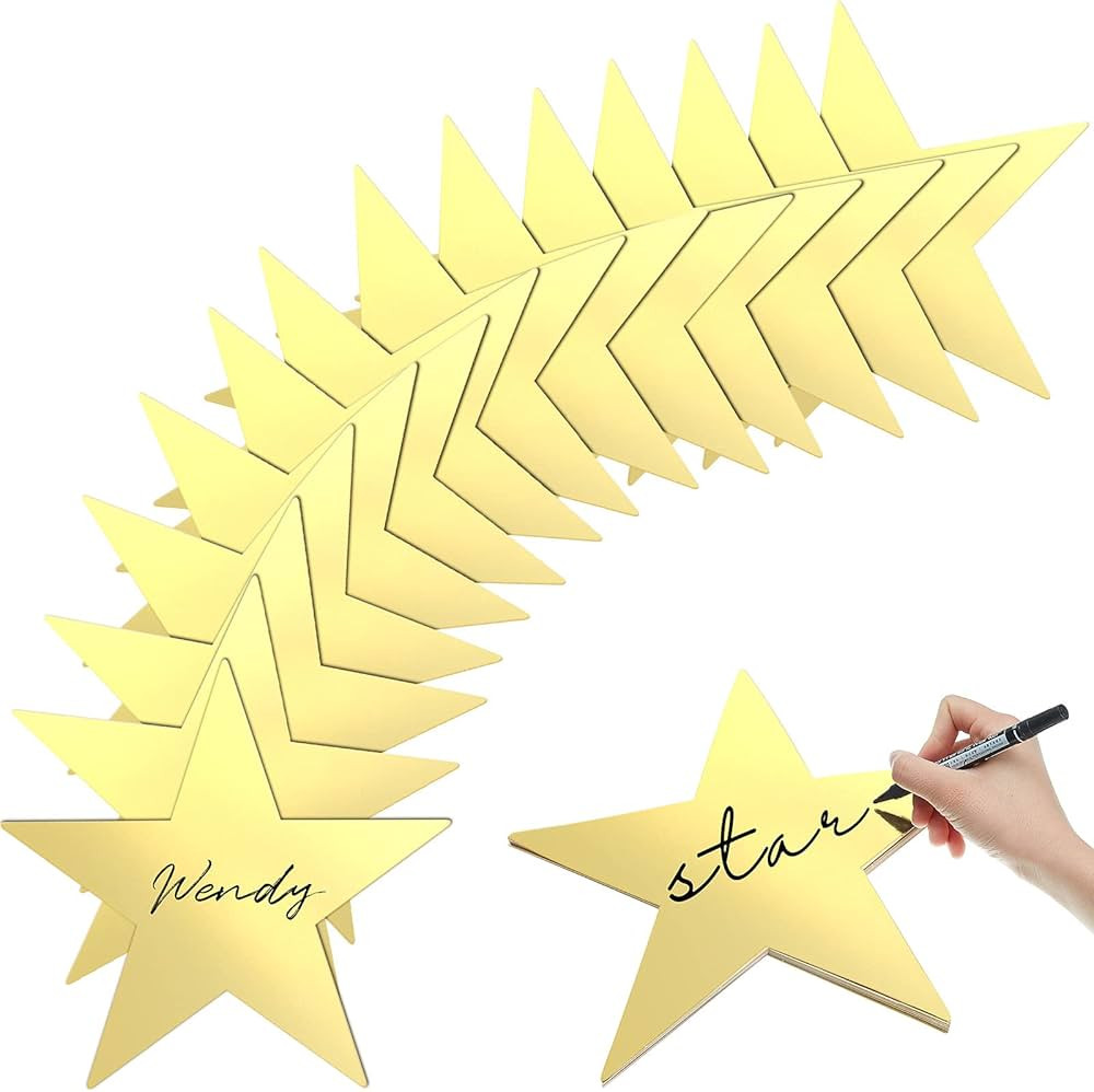 Gold Star Cutouts Double Printed Paper Stars Decoration for Wedding Party Movie Night Party Suppl... | Amazon (US)