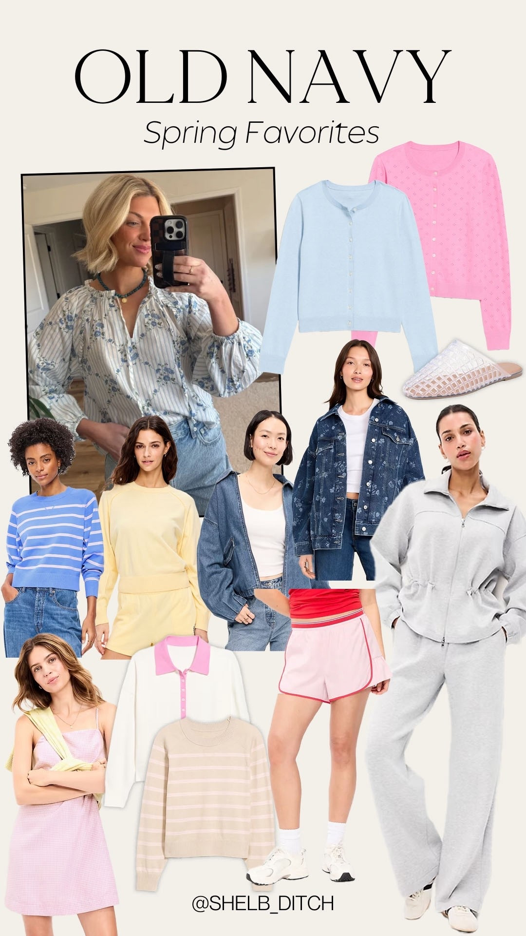 Spring favorites from old navy. Old navy new arrivals. Spring staples. Spring style. Casual spring style. Elevated casual spring style. Spring sweater. Spring matching set. Matching lounge set for spring. Spring floral blouse.  

#LTKSeasonal #LTKfindsunder100 #LTKstyletip