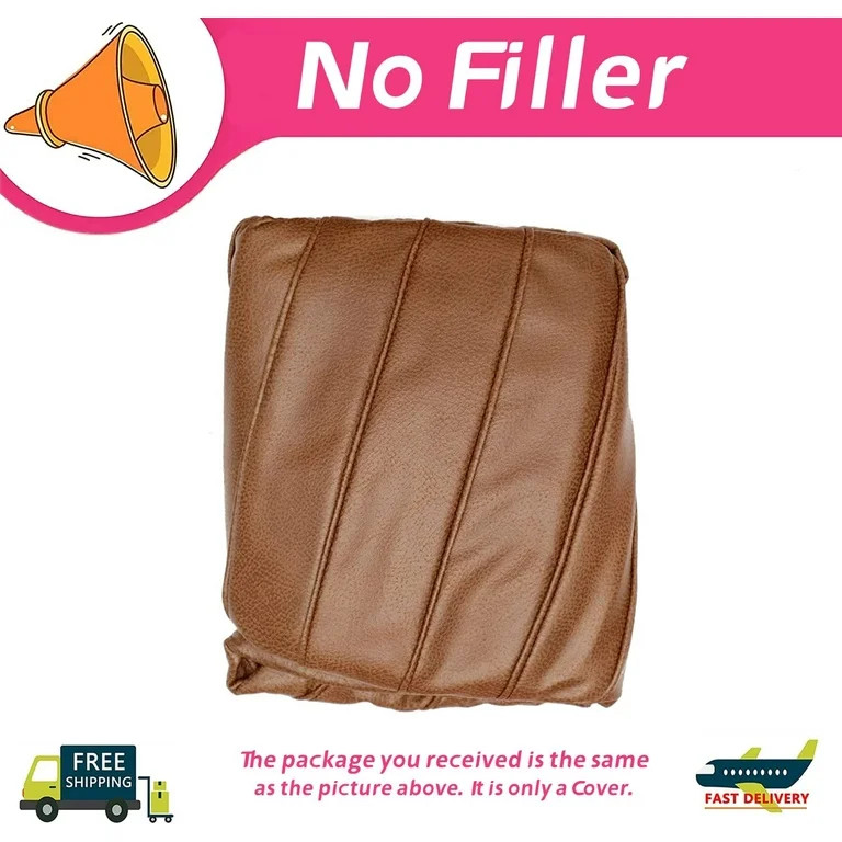 Thgonwid Faux Suede Indoor Round Pouf, Brown, 23" x 14" | Walmart (US)