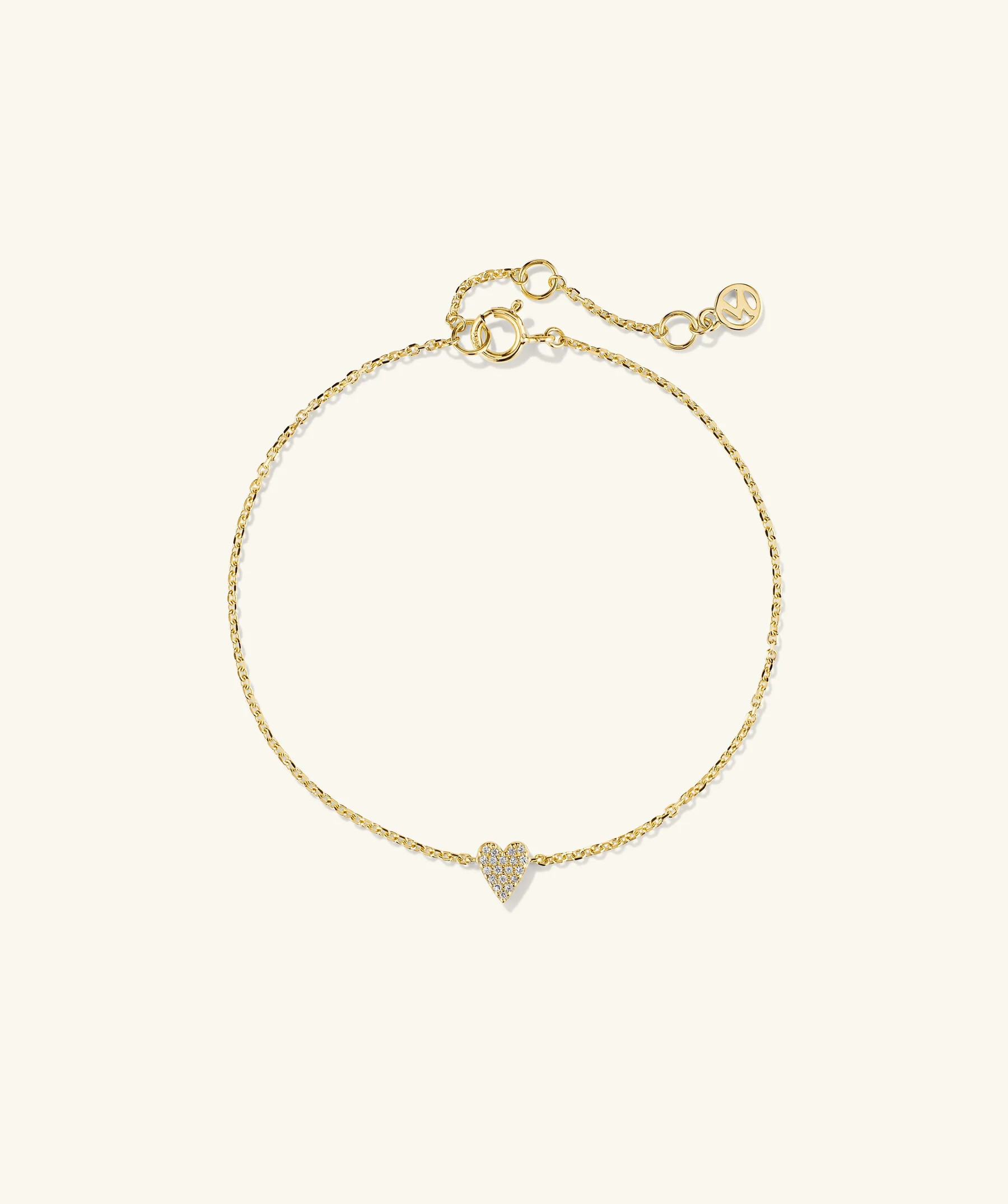 Mini Heart Pavé Diamond Bracelet | Mejuri Fine Crew