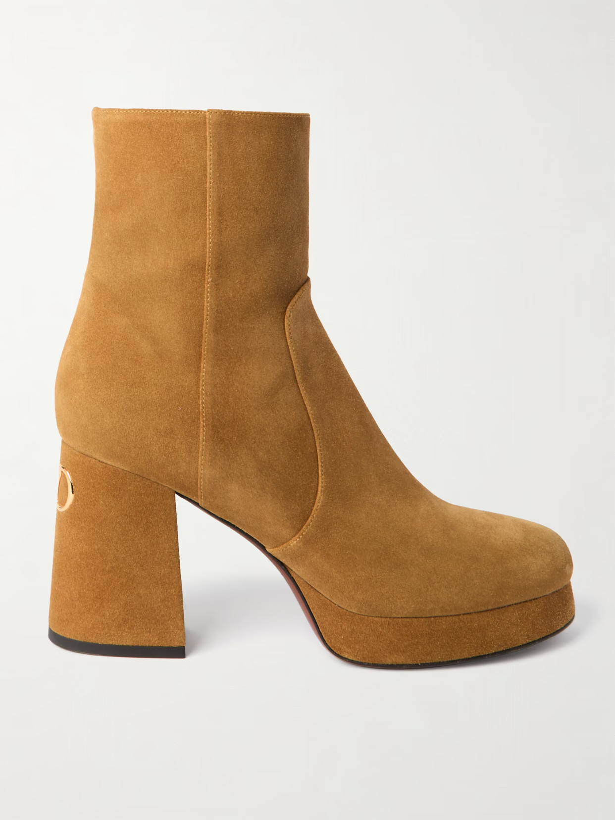 Valentino Garavani - Fawcette 90 Suede Ankle Boots - Brown | NET-A-PORTER (US)
