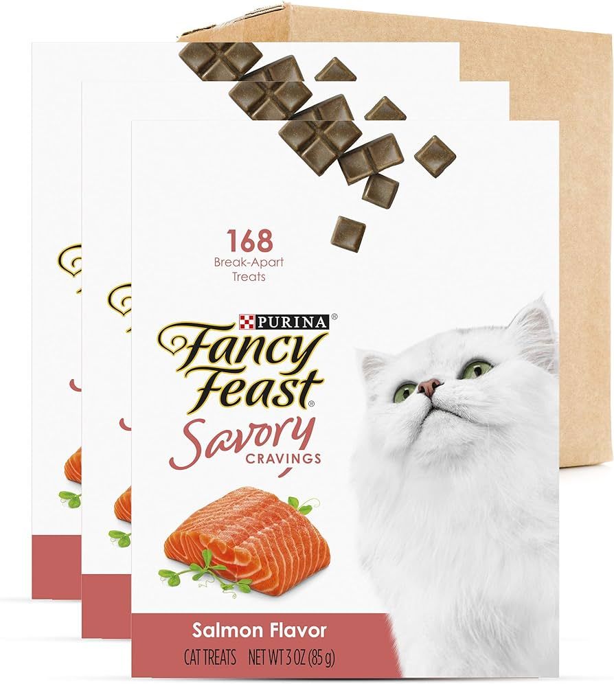 Purina Fancy Feast Limited Ingredient Cat Treats, Savory Cravings Salmon Flavor - 9 oz. Box | Amazon (US)