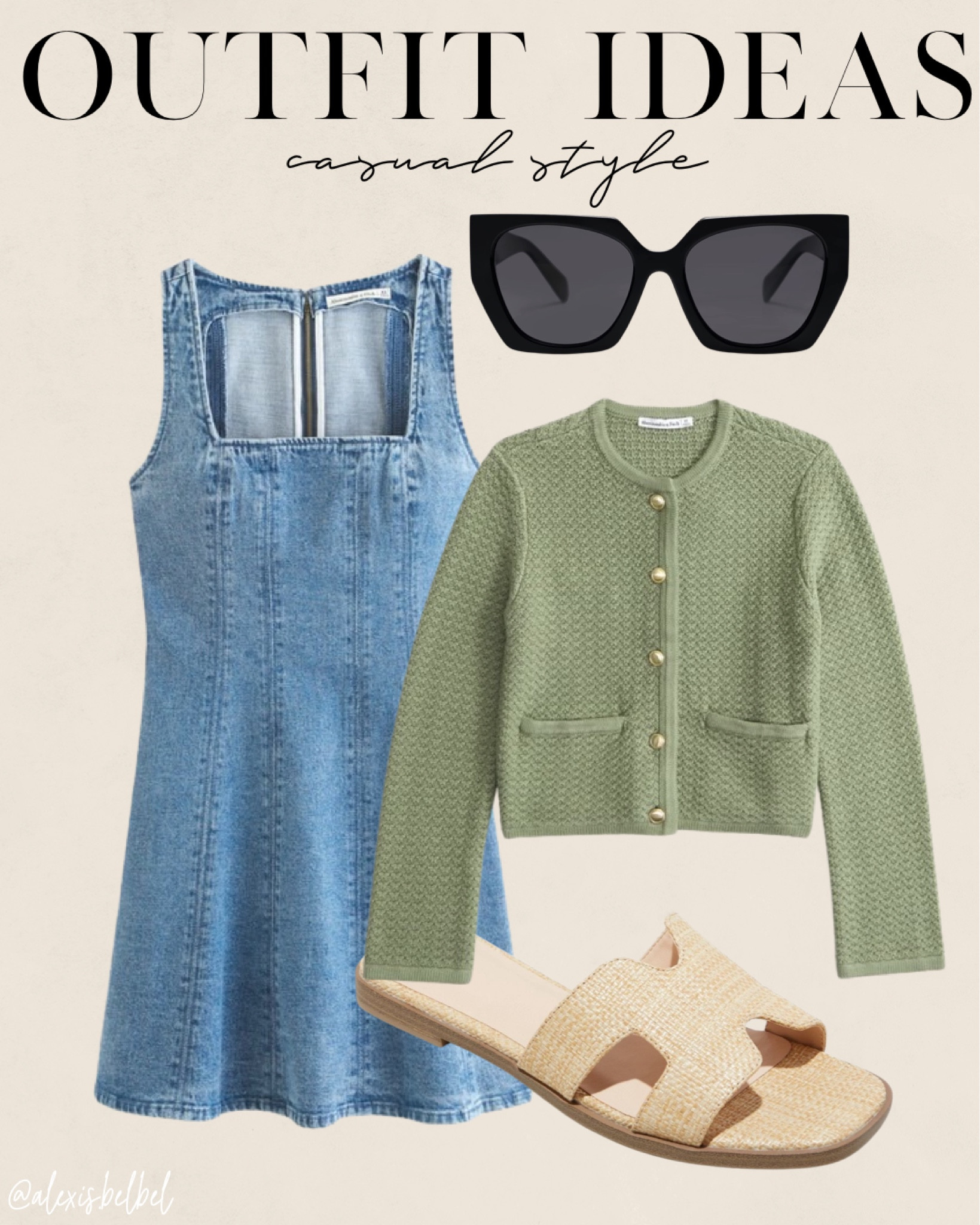 Casual summer outfit idea denim dress and cardigan size xxs 

#LTKFindsUnder50 #LTKFindsUnder100 #LTKxAF