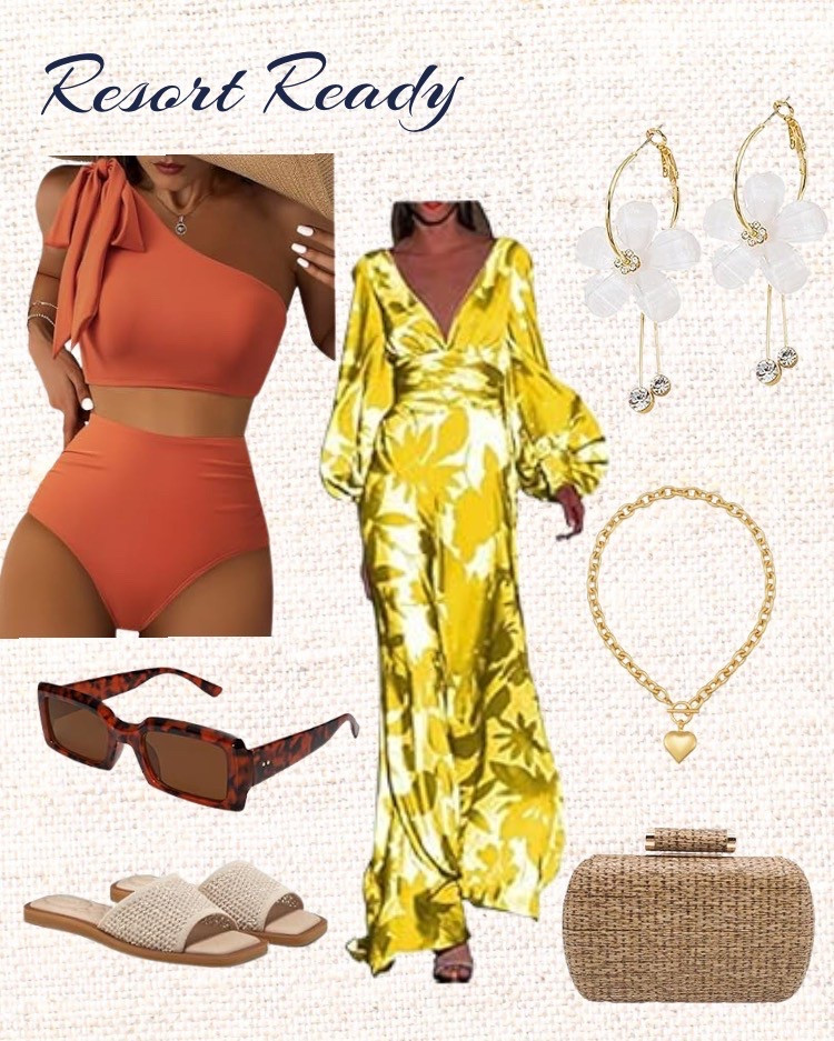 Whether you’re lounging by the pool, strolling on the beach, or heading to a sunset dinner, our resort-ready collection has everything you need for a chic and carefree getaway. From breezy cover-ups and stylish swimsuits to comfortable sandals and statement accessories, these must-have pieces will keep you looking effortlessly elegant from day to night. Pack light, shine bright, and soak up the sun in style!

#LTKTravel #LTKSwim #LTKFindsUnder50