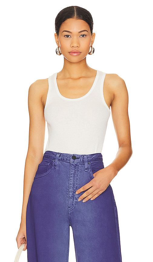Rib Tank in White | Revolve Clothing (Global)