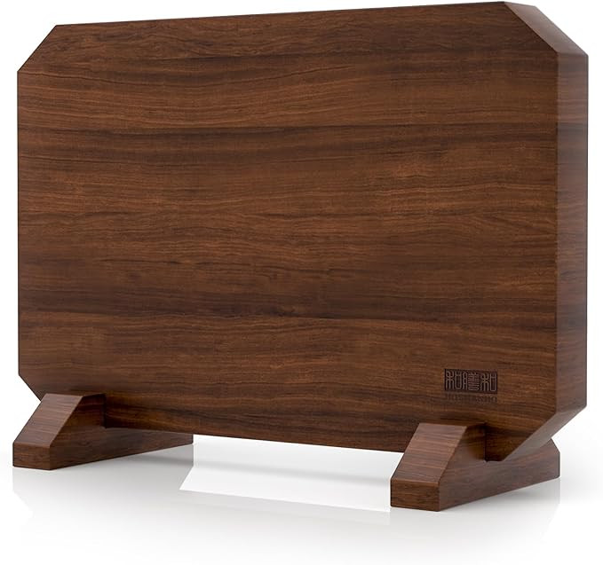 HOSHANHO Magnetic Knife Block, Thickened Acacia Wood Kitchen Knife Holder Stand with Strong Magne... | Amazon (US)