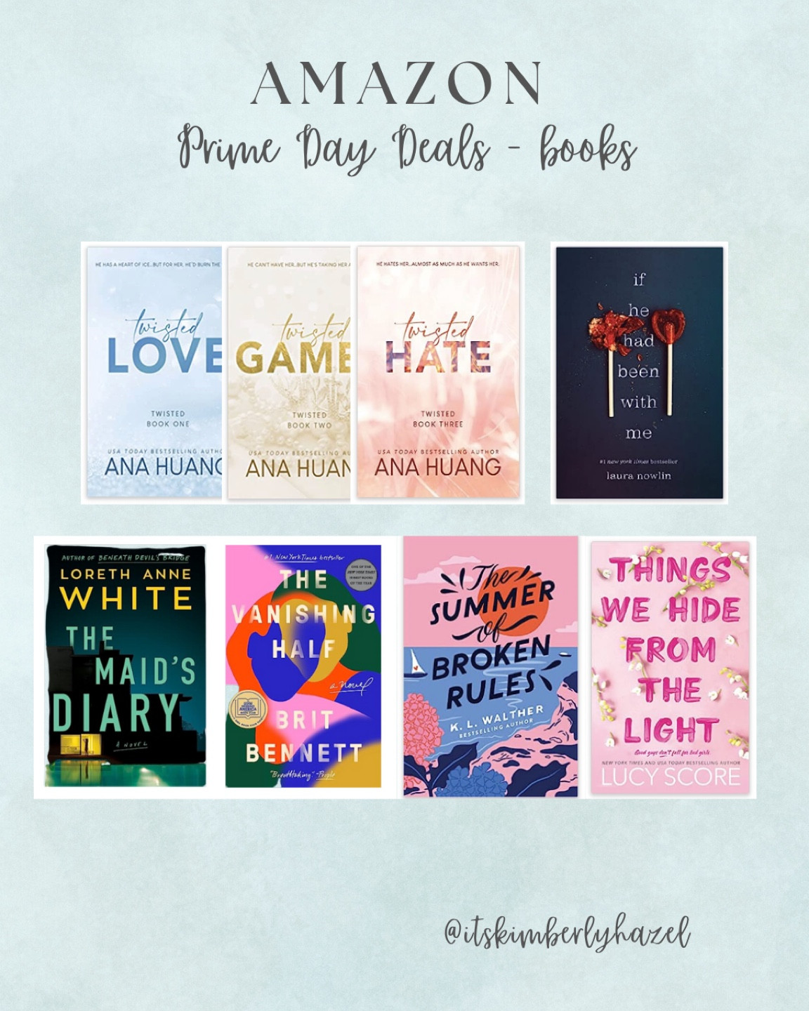Amazon Prime Day deals for books ~50% off!! Popular fiction books!

#LTKxPrimeDay #LTKsalealert #LTKunder50