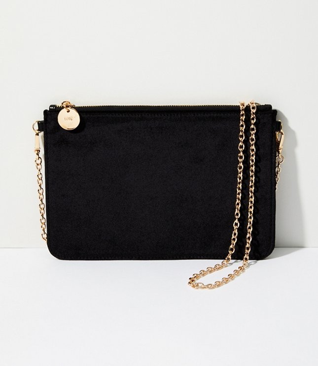 Velvet Zip Pouch | LOFT | LOFT