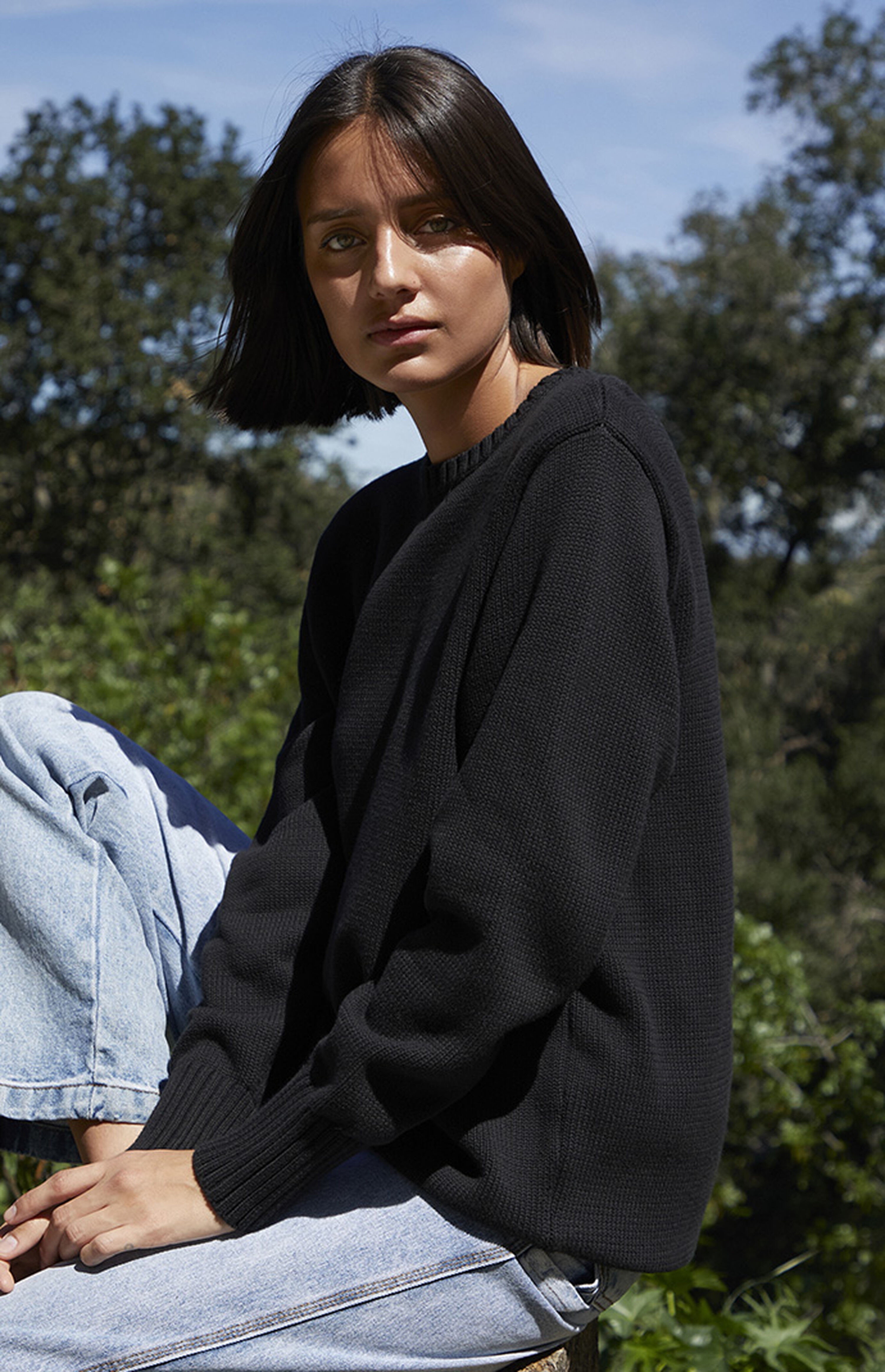 John Galt Black Brianna Sweater | PacSun | PacSun