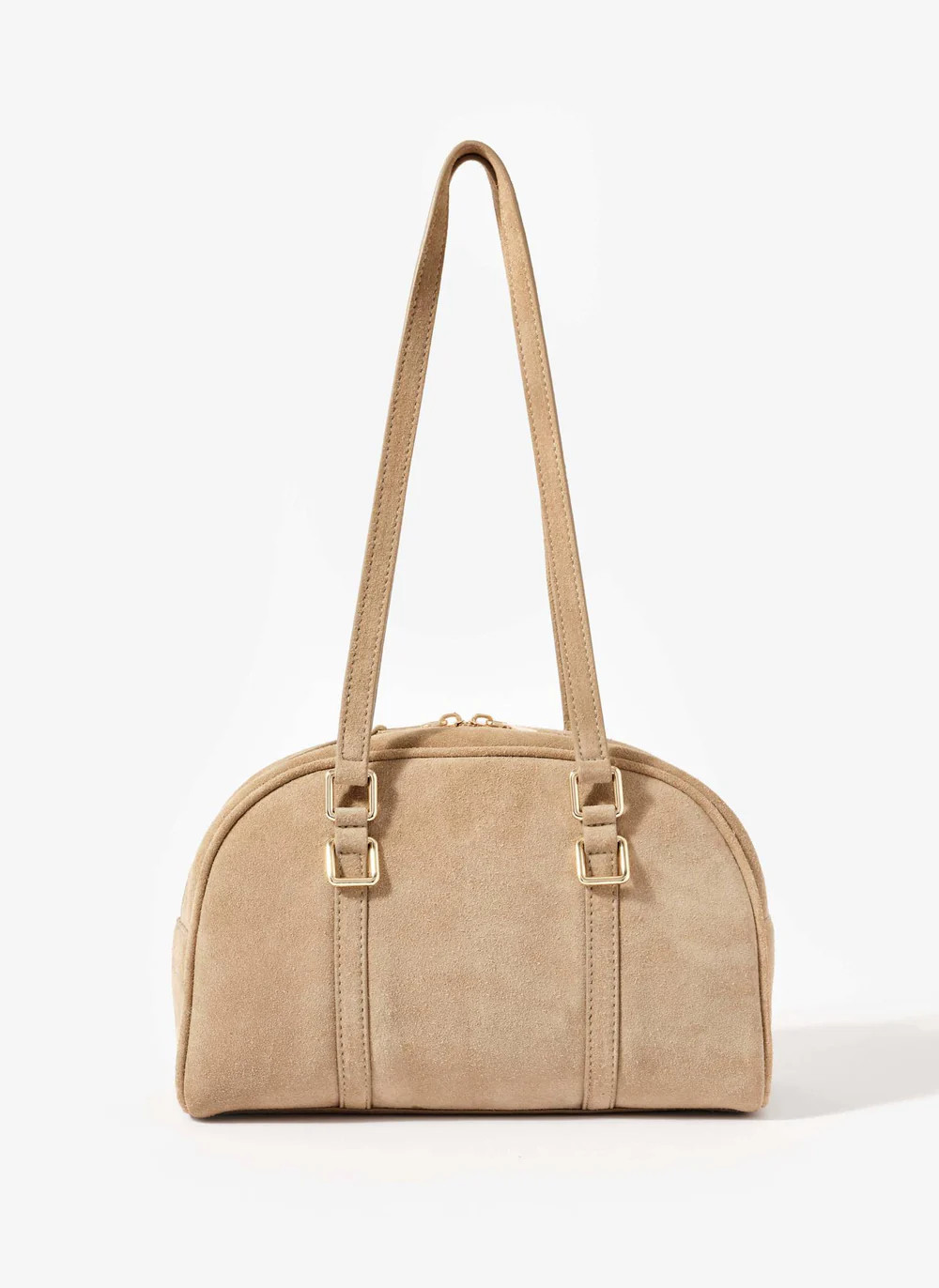 Otti Neutral Suede Shoulder Bag | Mint Velvet