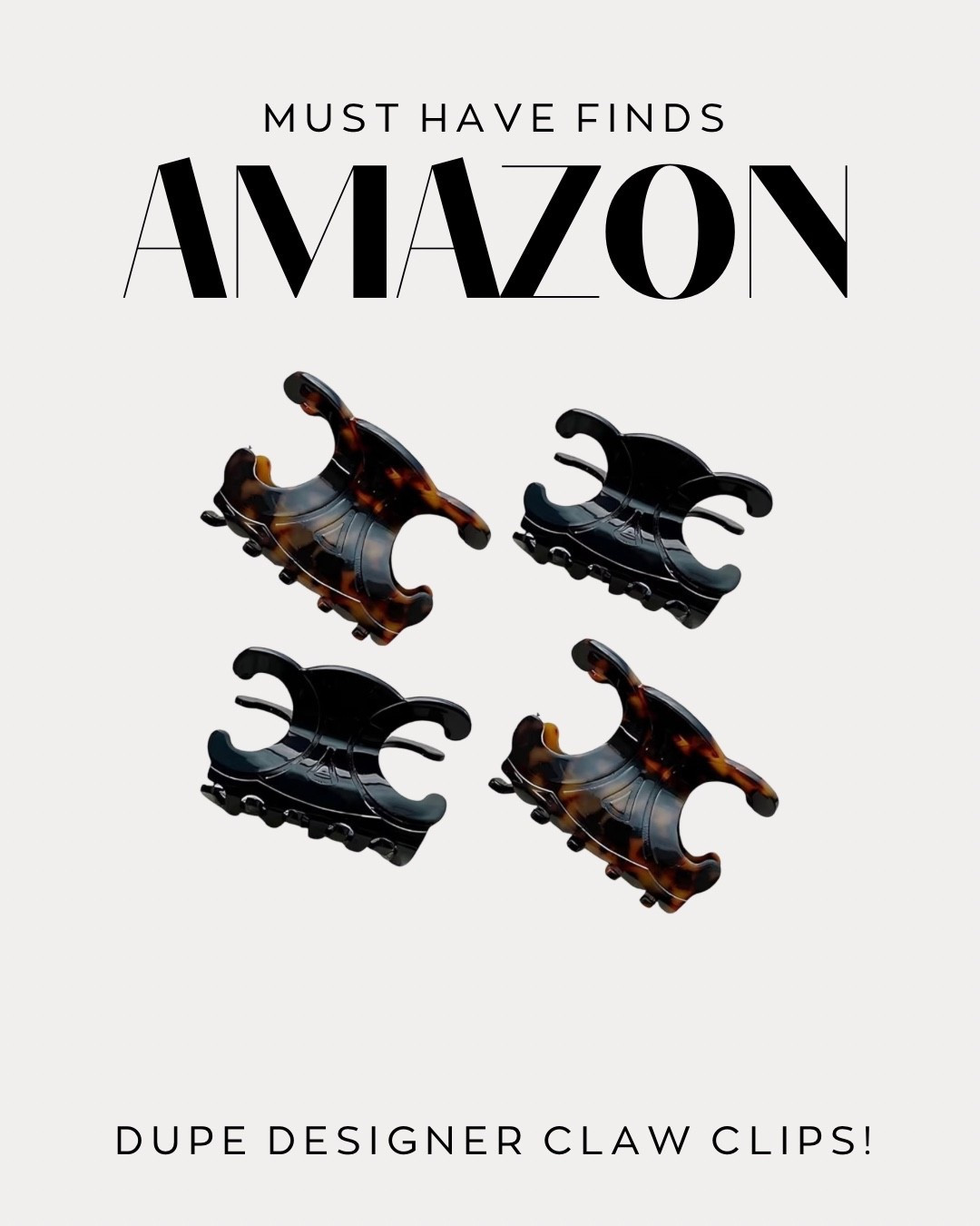 Tortoise designer, dupe claw clips from Amazon. Perfect for spring and summer. ￼

#LTKmomlife #LTKBeauty #LTKgrwm