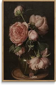 InSimSea Canvas Wall Art Room Decor Vintage Flower Canvas Prints Framed Large Wall Art Decoration... | Amazon (US)
