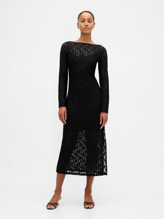 Lace Bell-Sleeve Maxi Dress | Gap (CA)