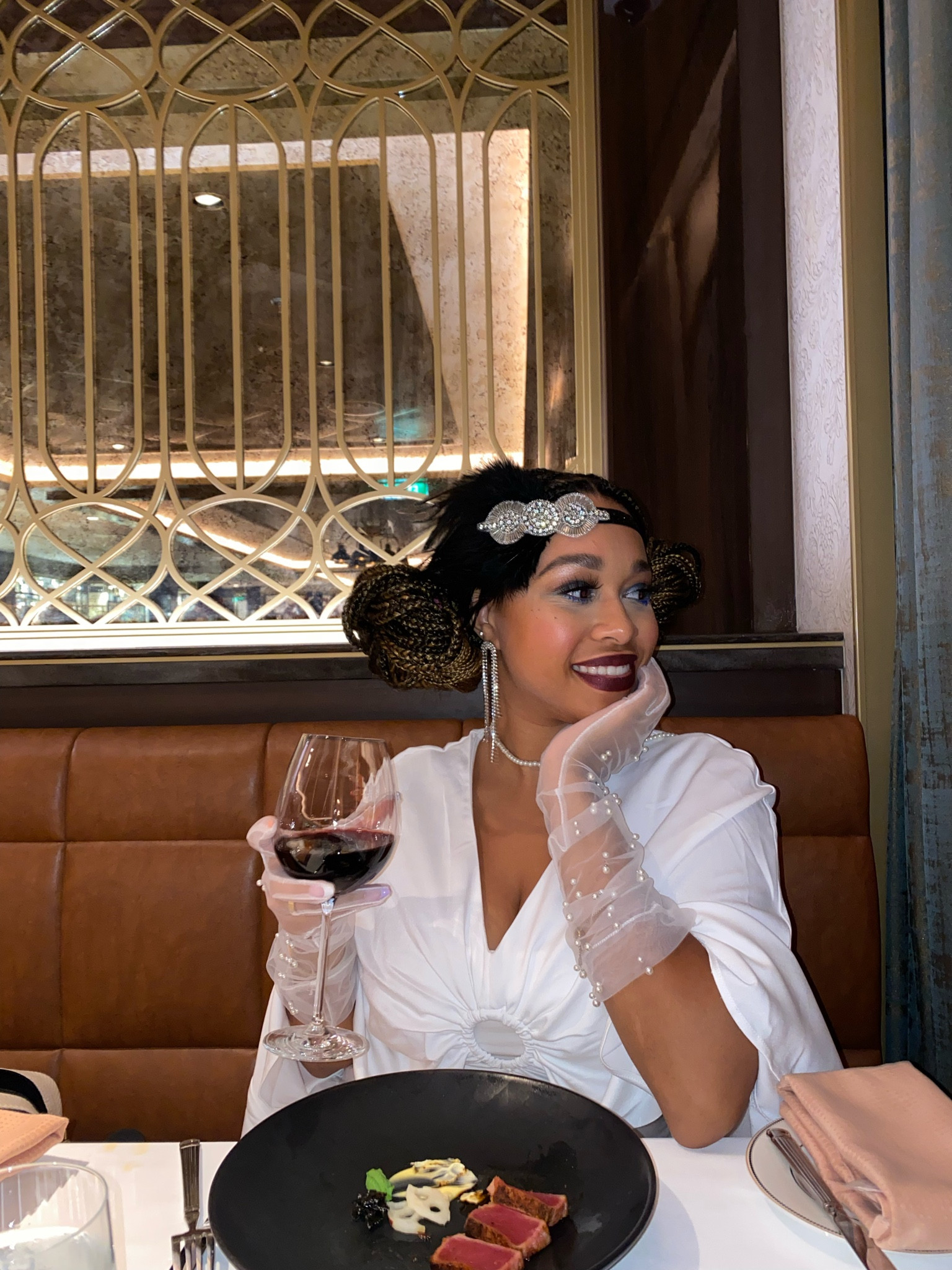 Disney Wish Cruise ship 1923 restaurant. Flapper girl Disney bound/ Princess Leia 

#LTKtravel #LTKunder50 #LTKstyletip