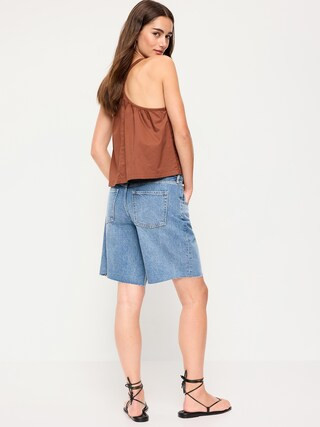 Mid-Rise Baggy Jean Cut-Off Shorts -- 9-inch inseam | Old Navy (US)