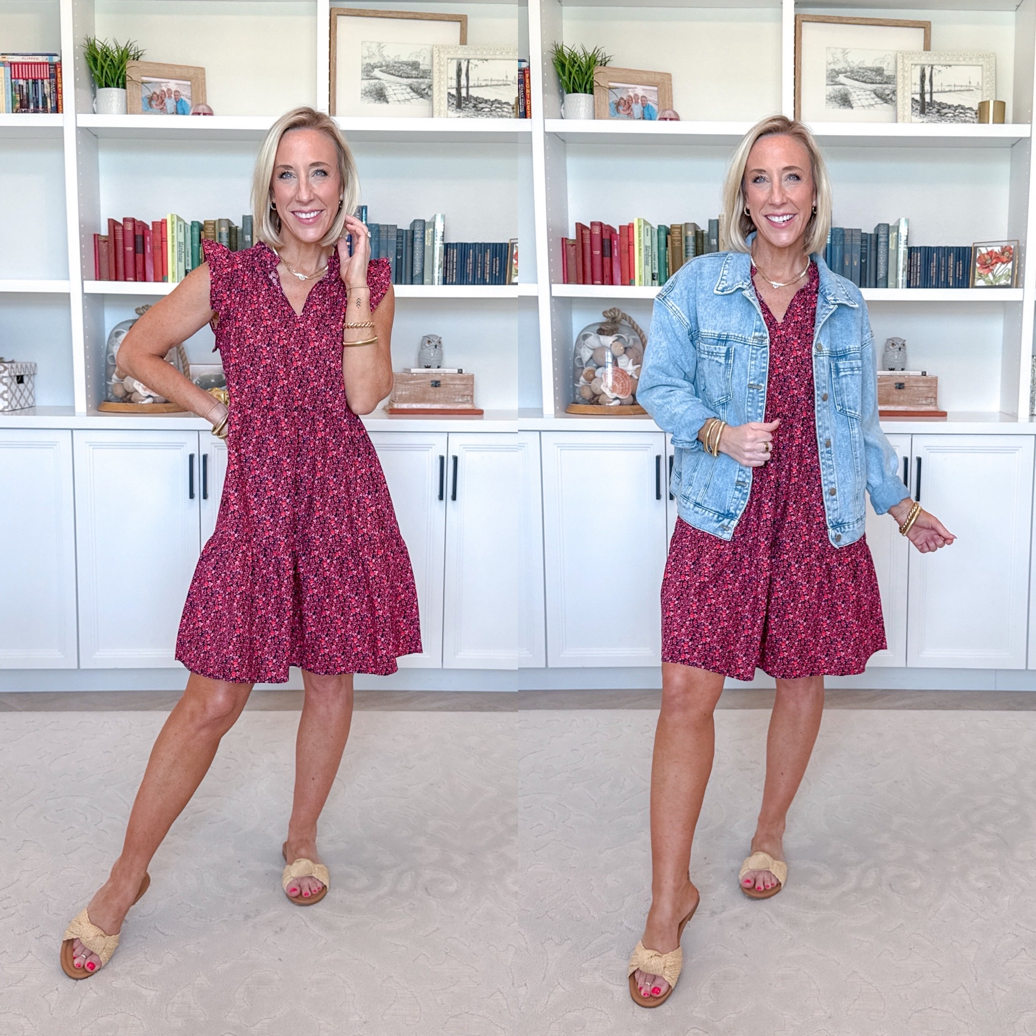 Walmart - finds under $20. Flutter Sleeve Mini Dress - size XS. $19.98. 6 colors. * Oversized Jean Jacket Casual Long Sleeve Button Down Denim Jacket 

#LTKSeasonal#LTKOver40 

 