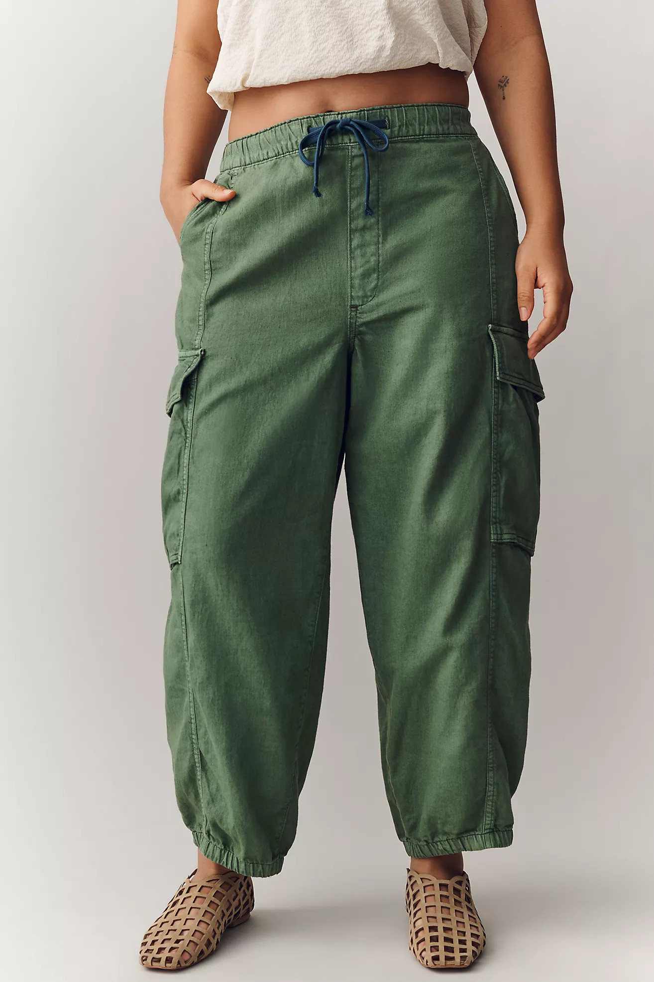Pilcro Linen Cotton Jogger Pants | Anthropologie (US)