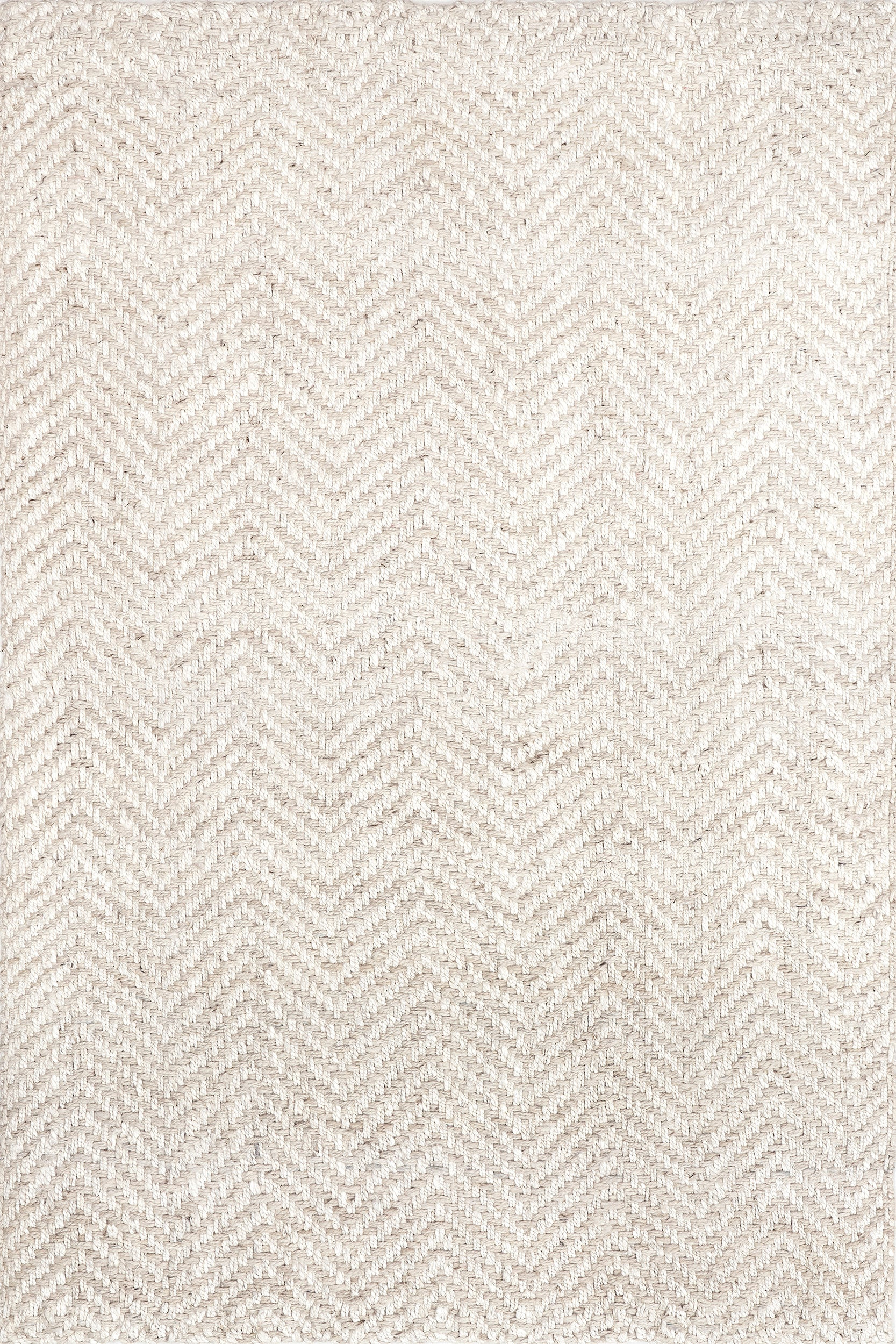 Jute Wavy Chevron Rug | Off White | Rugs USA