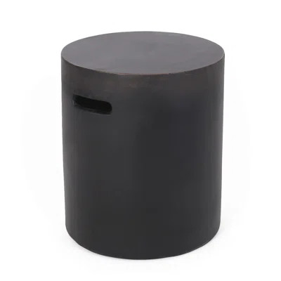 Outdoor Lightweight Concrete Side Table,Copper | Wayfair North America