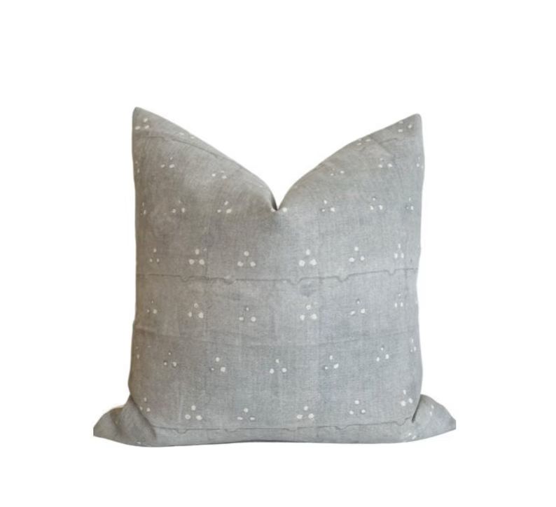 Penelope Designer Pillow Cover Blue Grey Linen Pillow Cover Neutral Home Decor Coastal Pillow Cov... | Etsy (US)