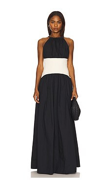 Lovers and Friends Jayden Maxi Dress in Black & Cream from Revolve.com | Revolve Clothing (Global)