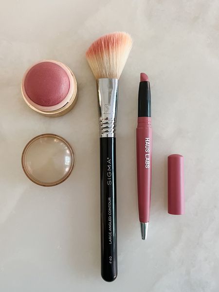 My go to Merit Beauty blush in color Cheeky, Sigma F40 blush brush and Haus Labs lip crayon in color Mauve Matte. My 5 minute face staples. #sephora #sephorabeauty

#LTKbeauty #LTKfindsunder50 #LTKover40