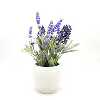 Nearly Natural 10-in Green Indoor Lavender Artificial Plant | Lowe's