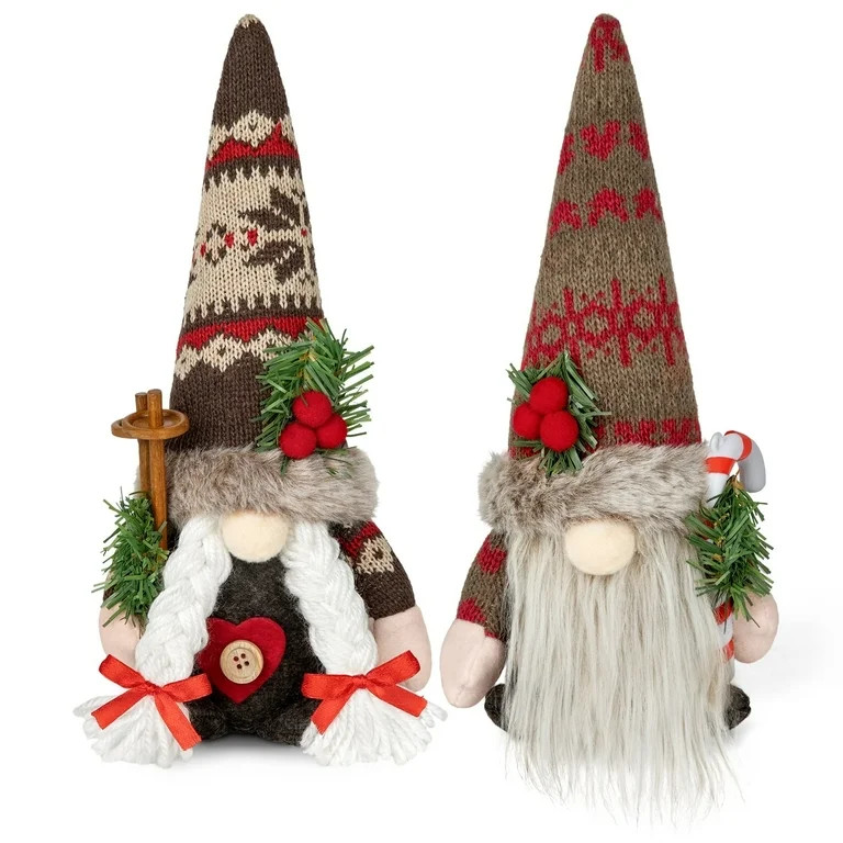 Zsiparty 2 Pcs Christmas Gnomes Plush Decorations, Red Christmas Ornaments sets, Perfect for Chri... | Walmart (US)