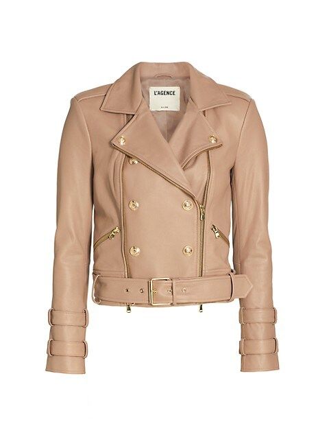 Billie Belted Leather Jacket | Saks Fifth Avenue