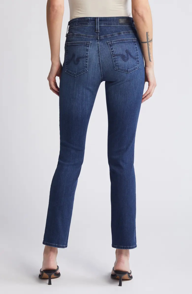 AG Mari High Waist Stretch Slim Straight Leg Jeans | Nordstrom | Nordstrom