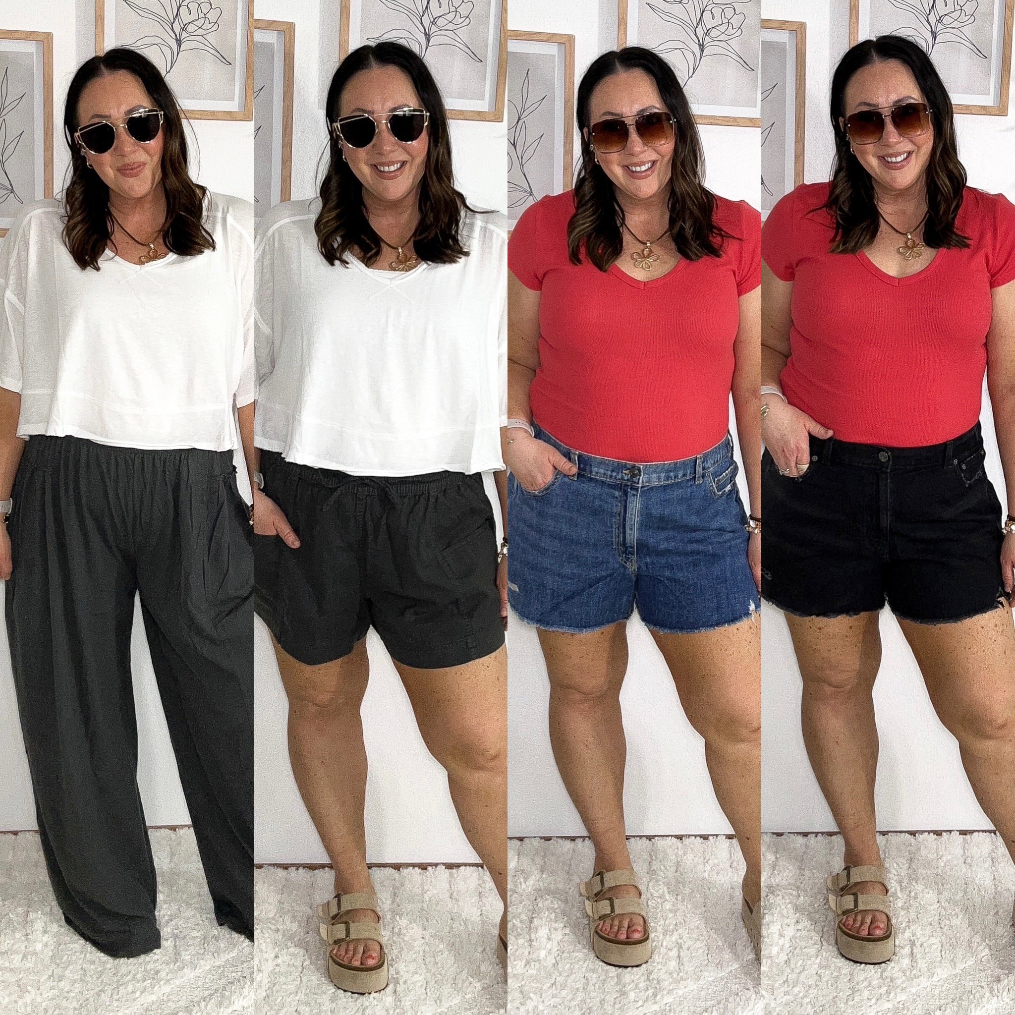 30-50% off @Aerie ! Large cropped top. Large wide leg pants. XL pull on shorts. XL denim shorts. XL ribbed tee.

#LTKSaleAlert #LTKMidsize #LTKOver40