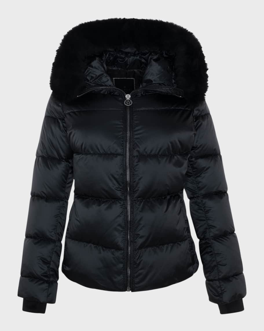 Gorski Apres-Ski Jacket With Detachable Toscana Lamb Shearling Hood Trim | Neiman Marcus