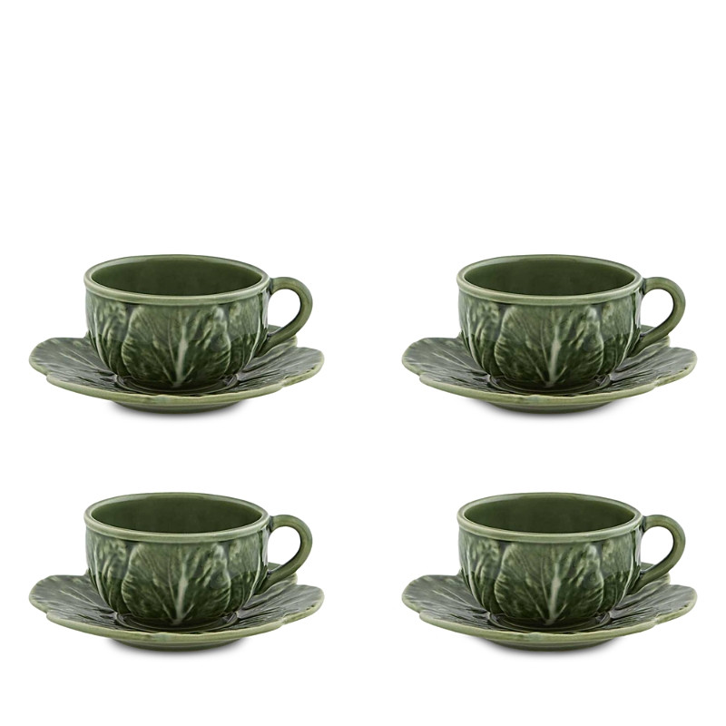 Bordallo Pinheiro Cabbage Teacup & Saucer Set, Service for 4 | Bloomingdale's (US)