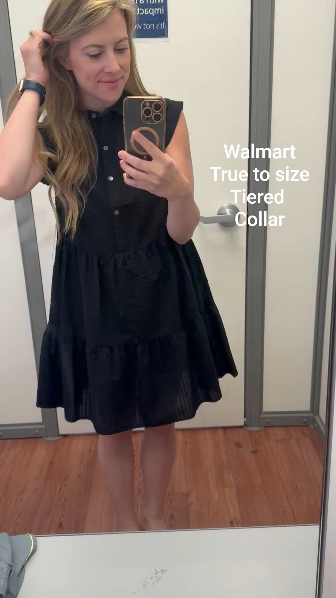 Love love love this tiered collared “shirt” dress from Walmart. Time and Tru brand and less than $20. 

It is somewhat sheer on bottom layers, if that bothers you then definitely need a slip!

#LTKStyleTip #LTKMidsize #LTKWorkwear