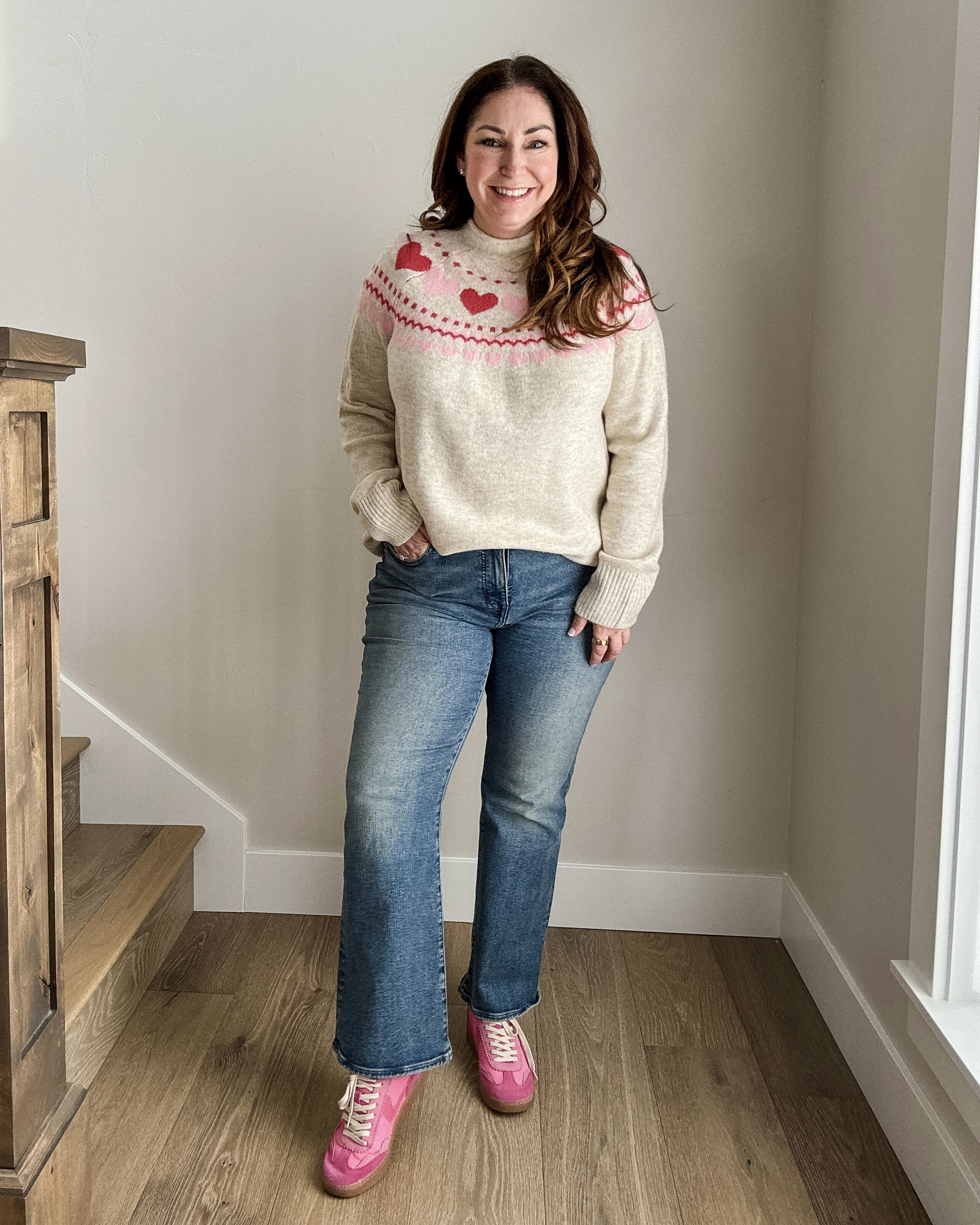 Valentines Outfit with @nordstrom heart Fair Isle sweater, L // Madewell kick crop jean, 32 

#NordstromPartner  

 

#LTKSeasonal #LTKOver40 #LTKMidsize