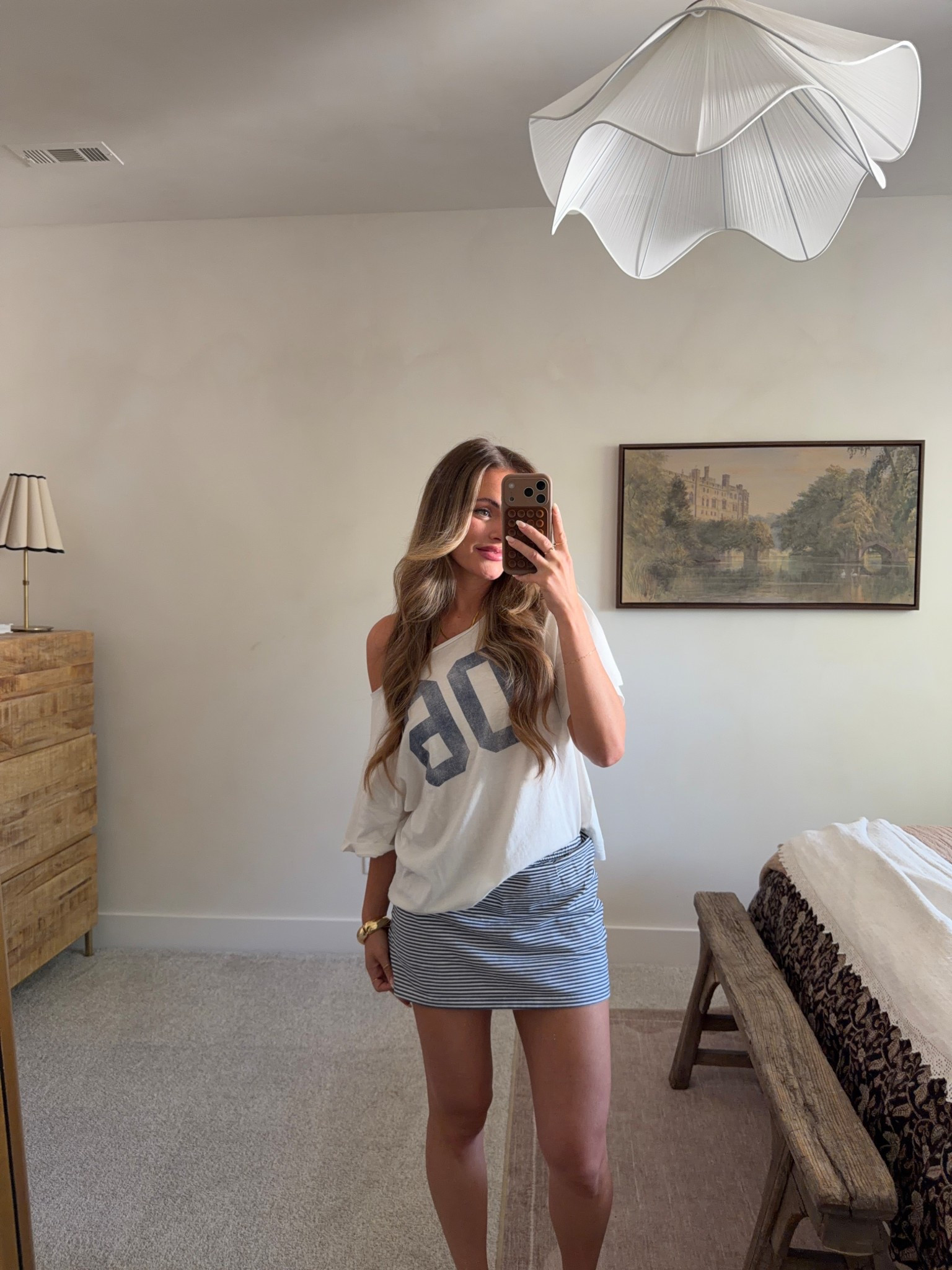 Cutest little spring set from @Aerie! I’m in size s in the striped skort & M in the off the shoulder graphic tee! #AerieREAL #AeriePartner 

#LTKSaleAlert #LTKootd