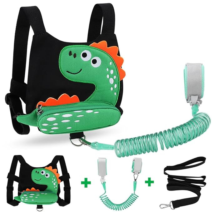 3 in 1 Toddler Harness Leash + Baby Anti Lost Wrist Link, Accmor Cute Dinosaur Child Safety Harne... | Amazon (US)