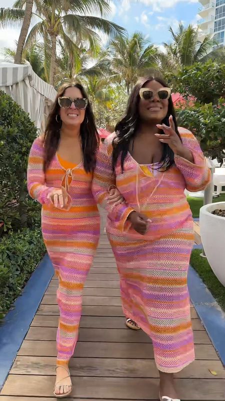When you and the bestie can shop at the same places no matter your differences — that’s a #SLAYoverSIZE 💁🏾‍♀️💁🏻‍♀️

Shop our looks by following our L T K Shops @musingsofacurvylady @hollandpaterno 

Thamarr is wearing a XXL in her coverup and a 2X (runs large) in swim.

Holland is wearing a Medium in her coverup and swim. 

Plus Size Fashion, Plus Size Swim, Plus Size Vacation Outfits, Swim Coverups 

#LTKfindsunder100 #LTKplussize #LTKswim