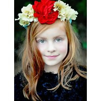 Red Flower Crown Accessories Statement Hair Wreath Frida Headpiece Adults Girls Christmas Photo Prop | Etsy (US)