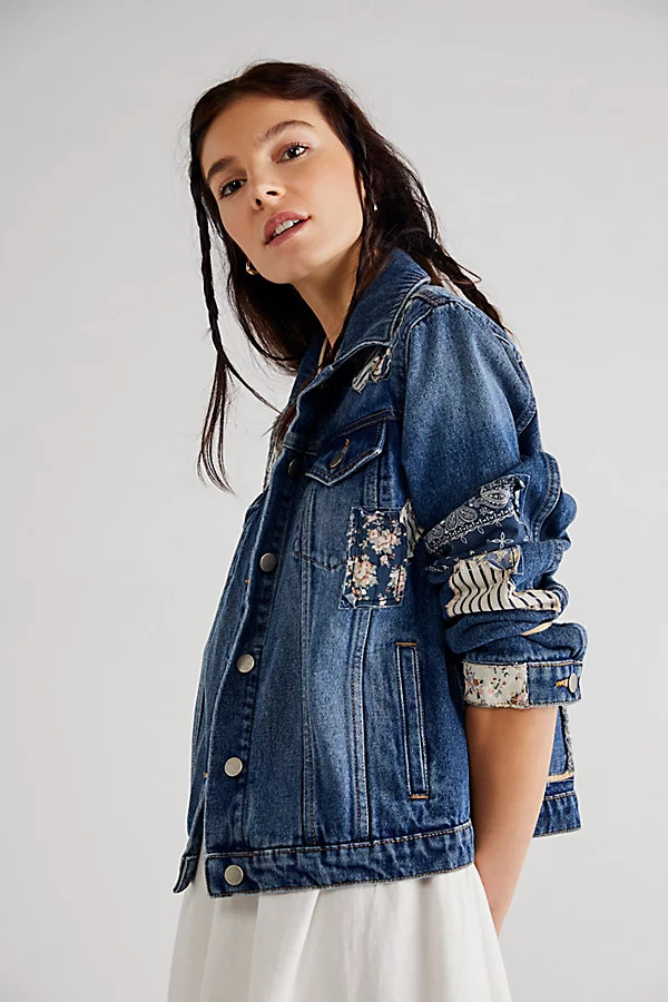 Patched Up Denim Jacket by Driftwood at Free People, Denim, S | Free People (Global - UK&FR Excluded)