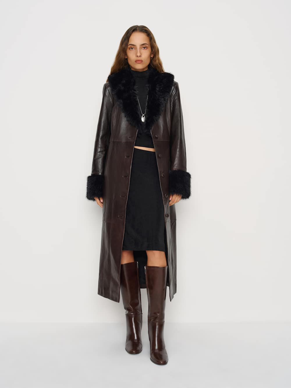 Veda Aria Leather Trench | Reformation (Global)