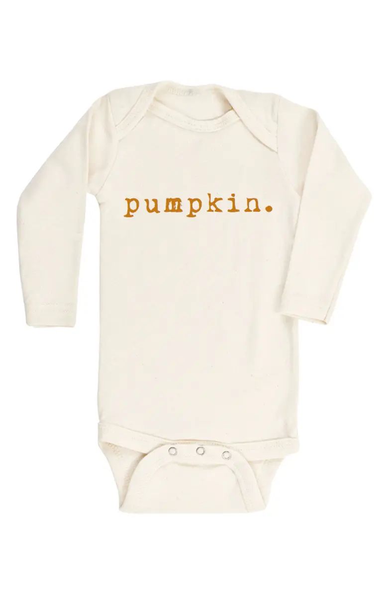 Tenth & Pine Pumpkin Long Sleeve Bodysuit | Nordstrom | Nordstrom