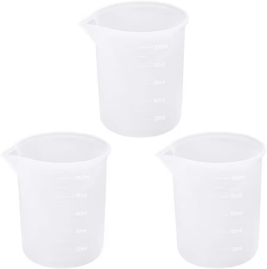 3 PCS Silicone Measuring Cups, 100ml Silicone Cups for Resin Non-Stick Mixing Cups Resin Measurin... | Amazon (US)