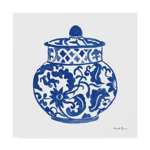 Trademark Fine Art 'Chinoiserie II' Canvas Art by Farida Zaman | Walmart (US)