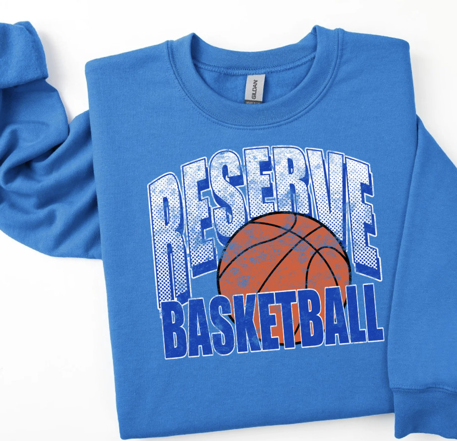 Basketball- Heather Blue Sweatshirt — BECK + PALM BECK+PALM | BECK+PALM