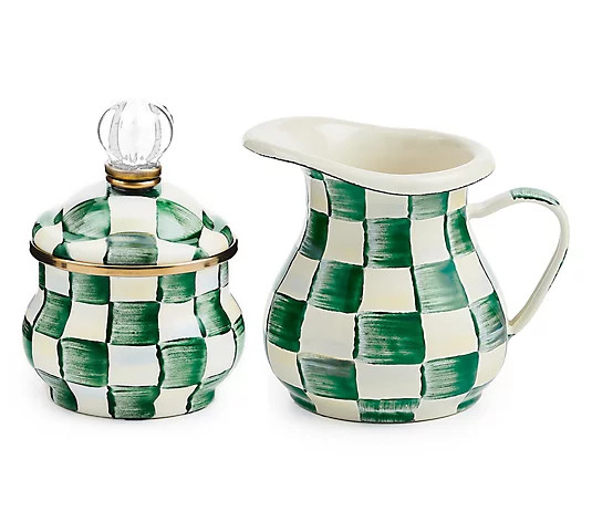 MacKenzie- Childs Creamer & Sugar Set - QVC.com | QVC