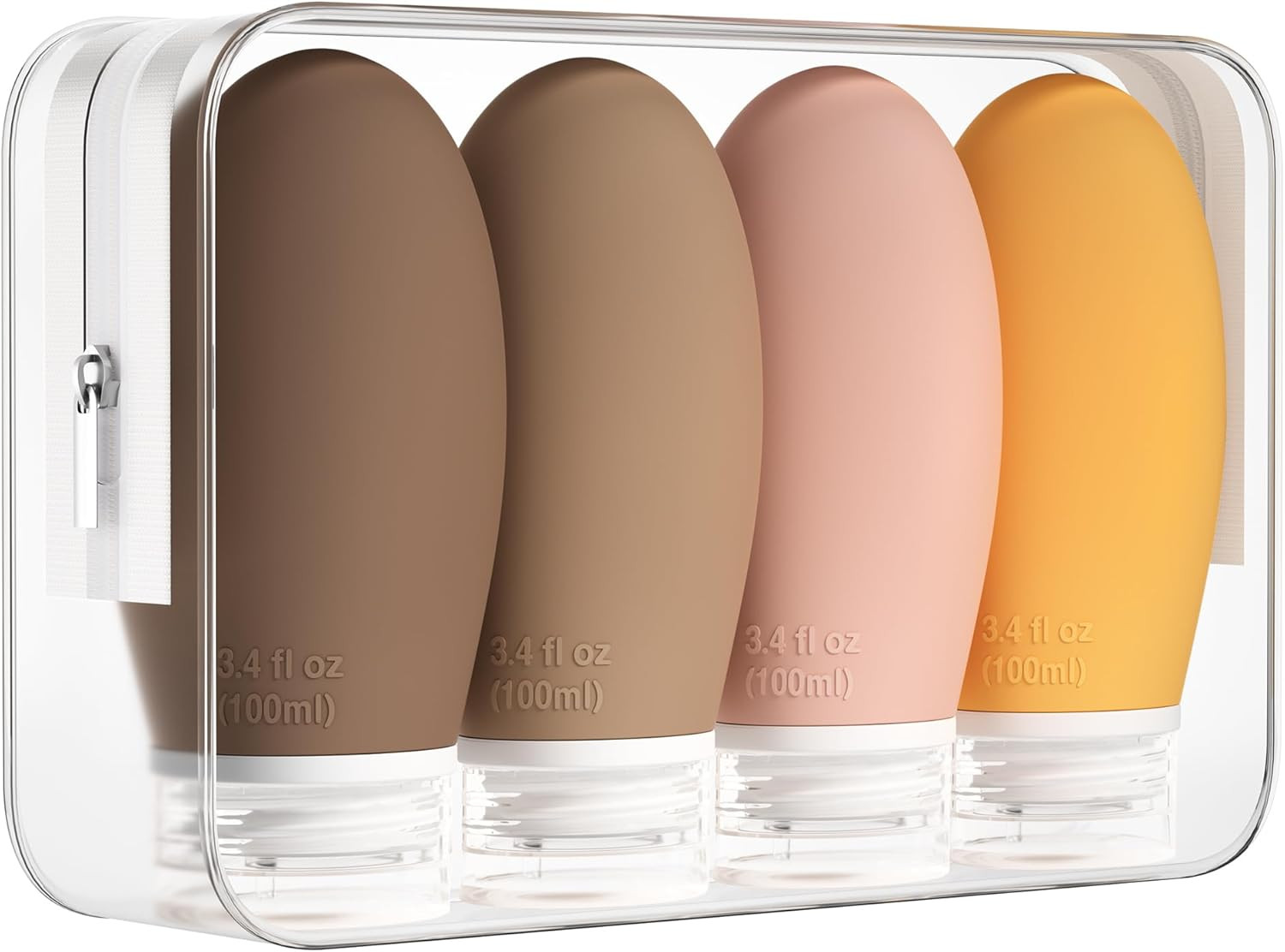 Morfone 100ml Silicone Travel Bottle for Toiletries, 4 Pack Leak Proof Refillable Squeezable Cont... | Amazon (UK)